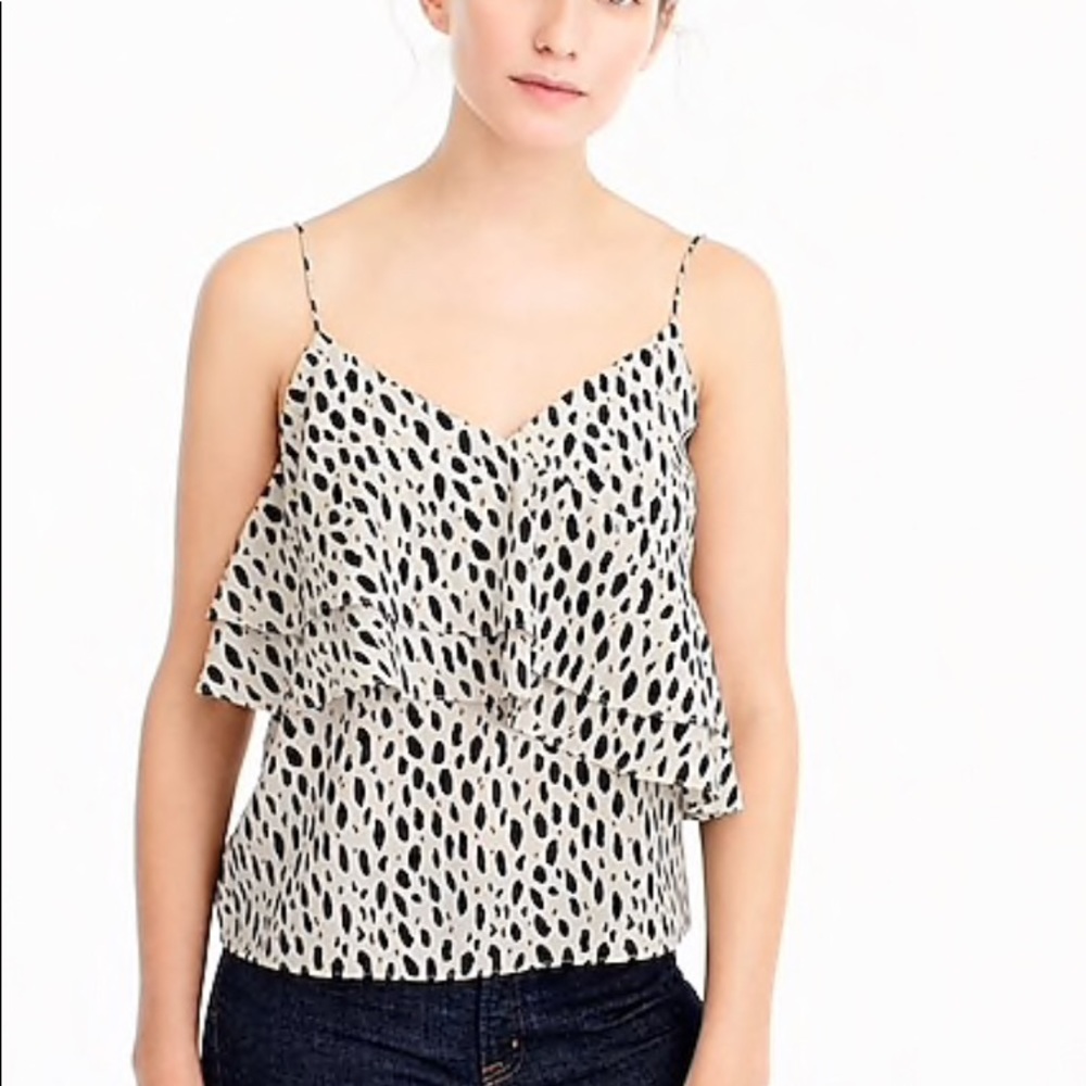 J Crew NWT silk leopard camisole size 2